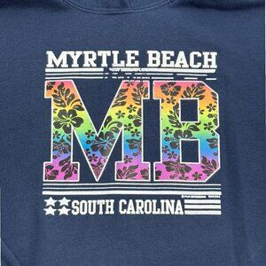 MYRTLE BEACH South Caroline Multicolor Graphic Hoodie Youth Size XL